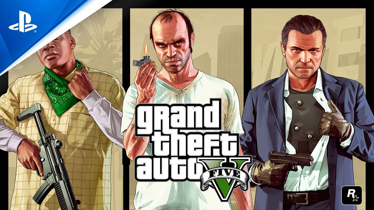 Grand Theft Auto V is a 2013 action-adventure game developed by Rockstar North and published by Rockstar Games. It is the first main entry in the Gran...